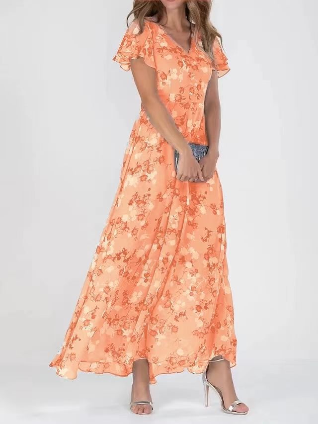BRENDA™ Flowing Floral Maxi Dress — Ethereal Blooms in a Breeze-Kissed Silhouette