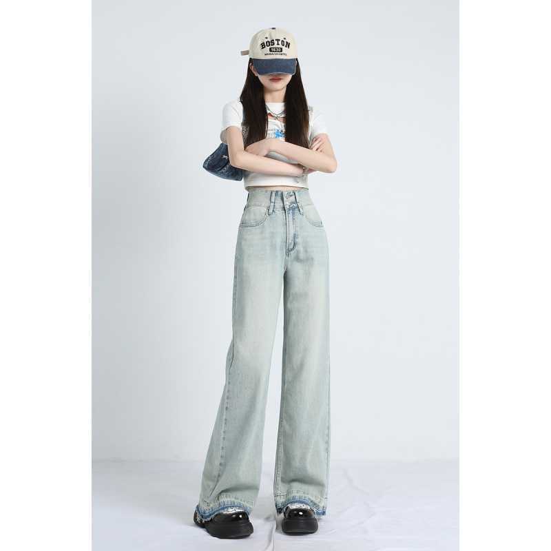 MAVINA™ Summer Loose-Fit Hem Jeans – Lightweight, Relaxed Denim for Everyday Comfort