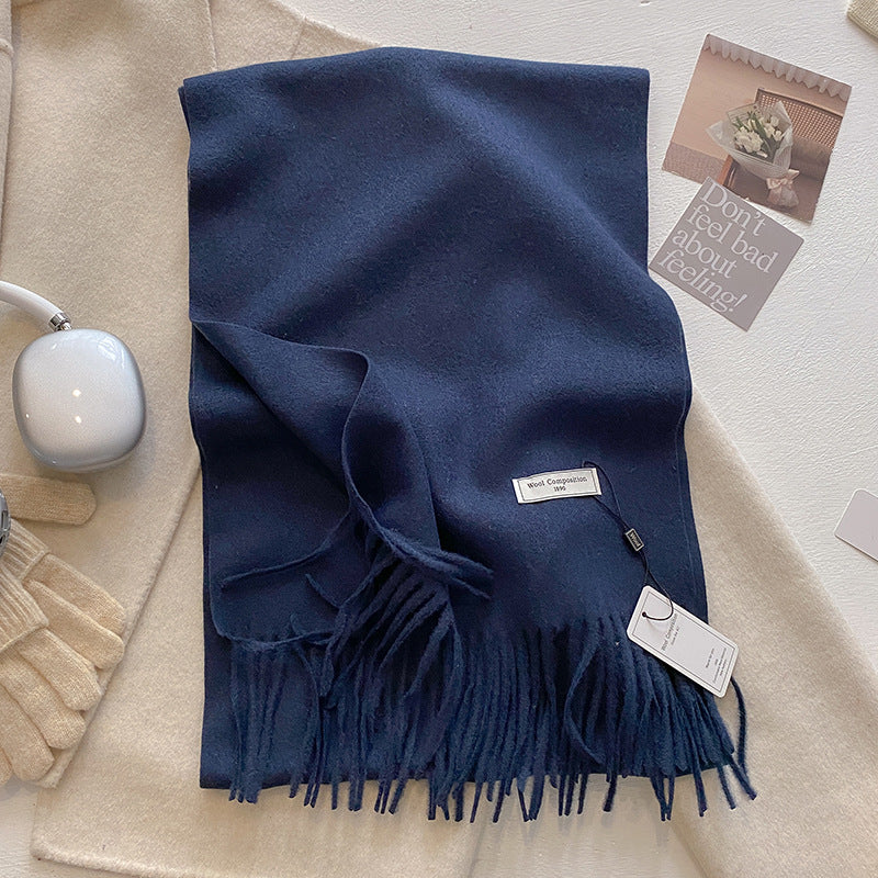 KHIONNE™ Cozy Soft Plain Tassel Scarf & Shawl