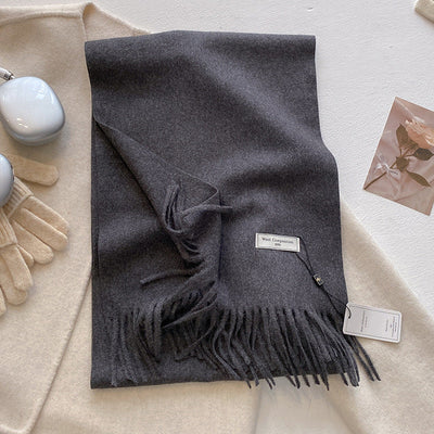 KHIONNE™ Cozy Soft Plain Tassel Scarf & Shawl
