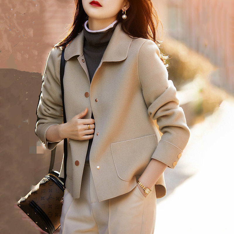 ADELAIDE™ Cozy Button-Front Long-Sleeve Collared Coat – Warmth and Effortless Style
