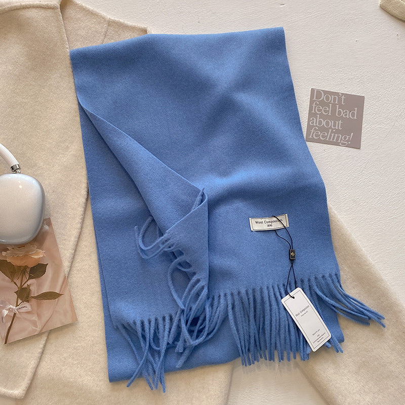 KHIONNE™ Cozy Soft Plain Tassel Scarf & Shawl