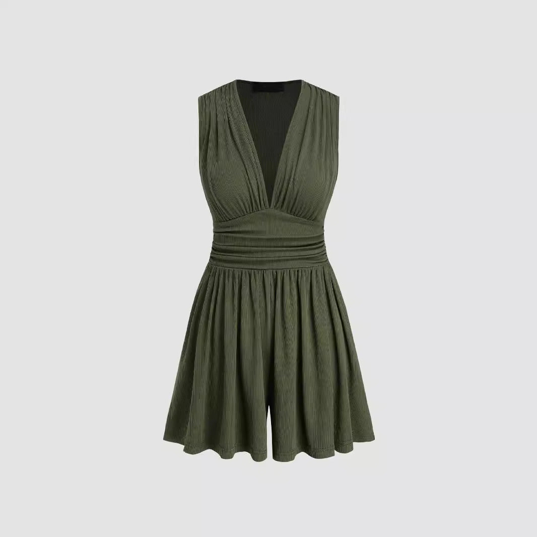 PARIS™ - Sophisticated V-Neck Sleeveless Romper