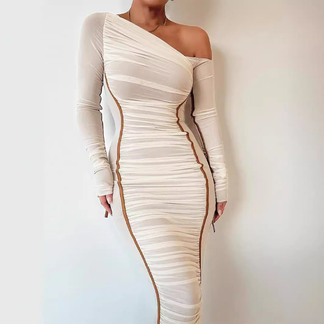 BENTE™ Sophisticated Bodycon Long-Sleeve Midi Dress