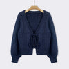 YERIEL™ Cozy Vintage Chunky Knit Tie-Front Long-Sleeve Cardigan