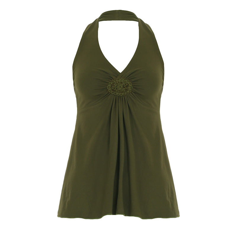 ELSATI™ Casual Basic Halter Tank Top – Effortless Everyday Essential