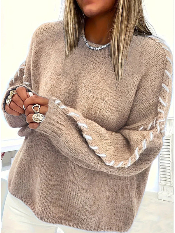 SERAH™ Cozy Casual Round-Neck Long-Sleeve Sweater