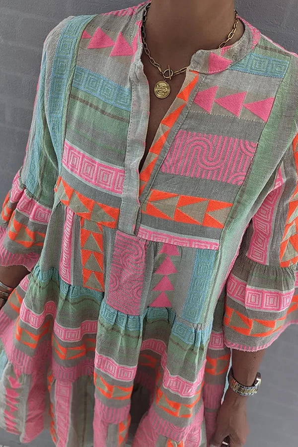 THALIE™ - Boho-Chic, Vibrant Dress for Bold, Free-Spirited Style