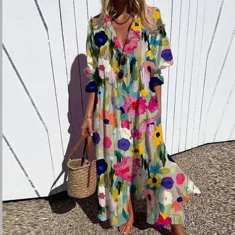 MELISSA™ Chic Boho Maxi Dress – Flowing Silhouette for Effortless Style