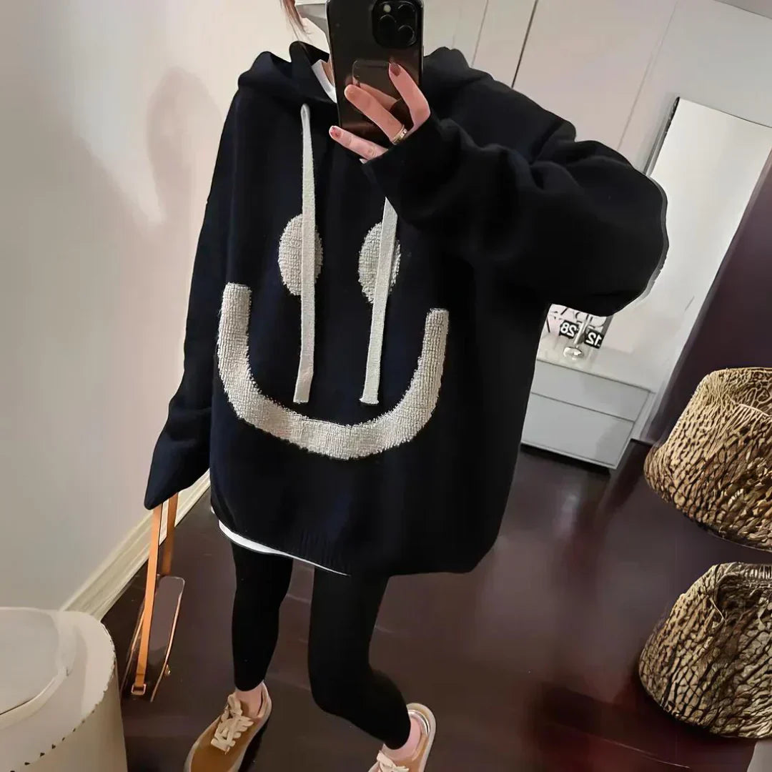 SMILEY™ Cozy Oversized Hoodie - Ultra-Soft & Relaxed-Fit Comfort