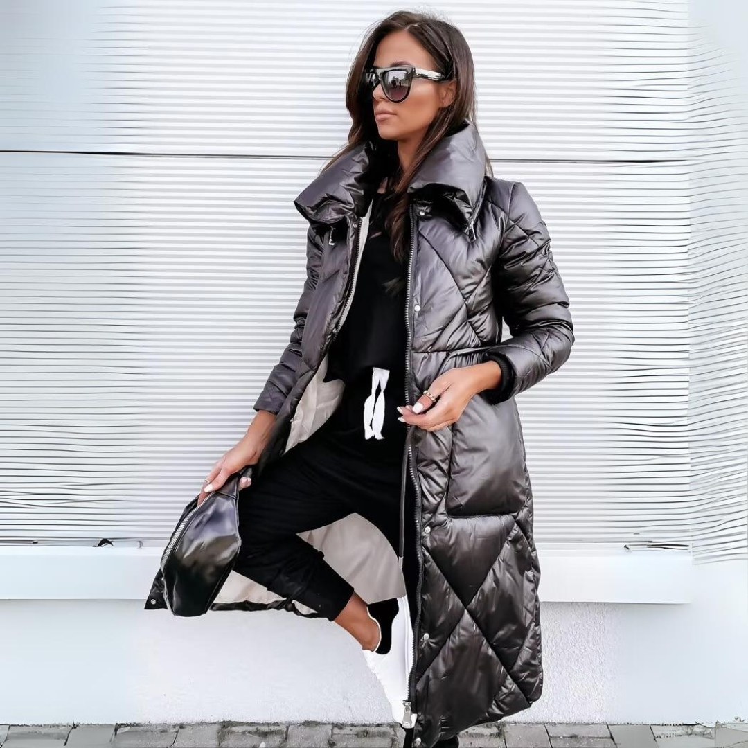 STELLA™ Modern Quilted Coat — Sleek, Cozy Outerwear for Everyday Style