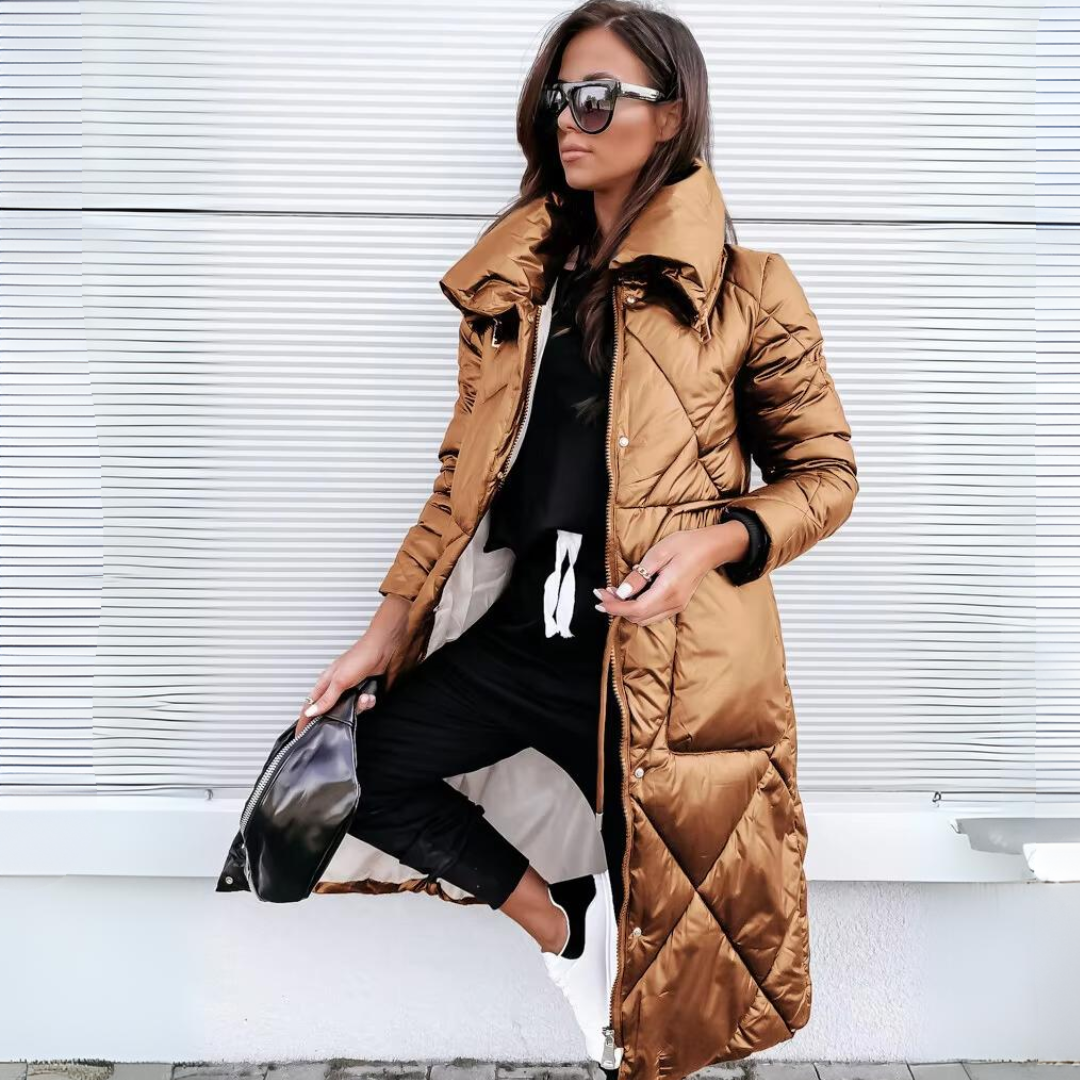 STELLA™ Modern Quilted Coat — Sleek, Cozy Outerwear for Everyday Style