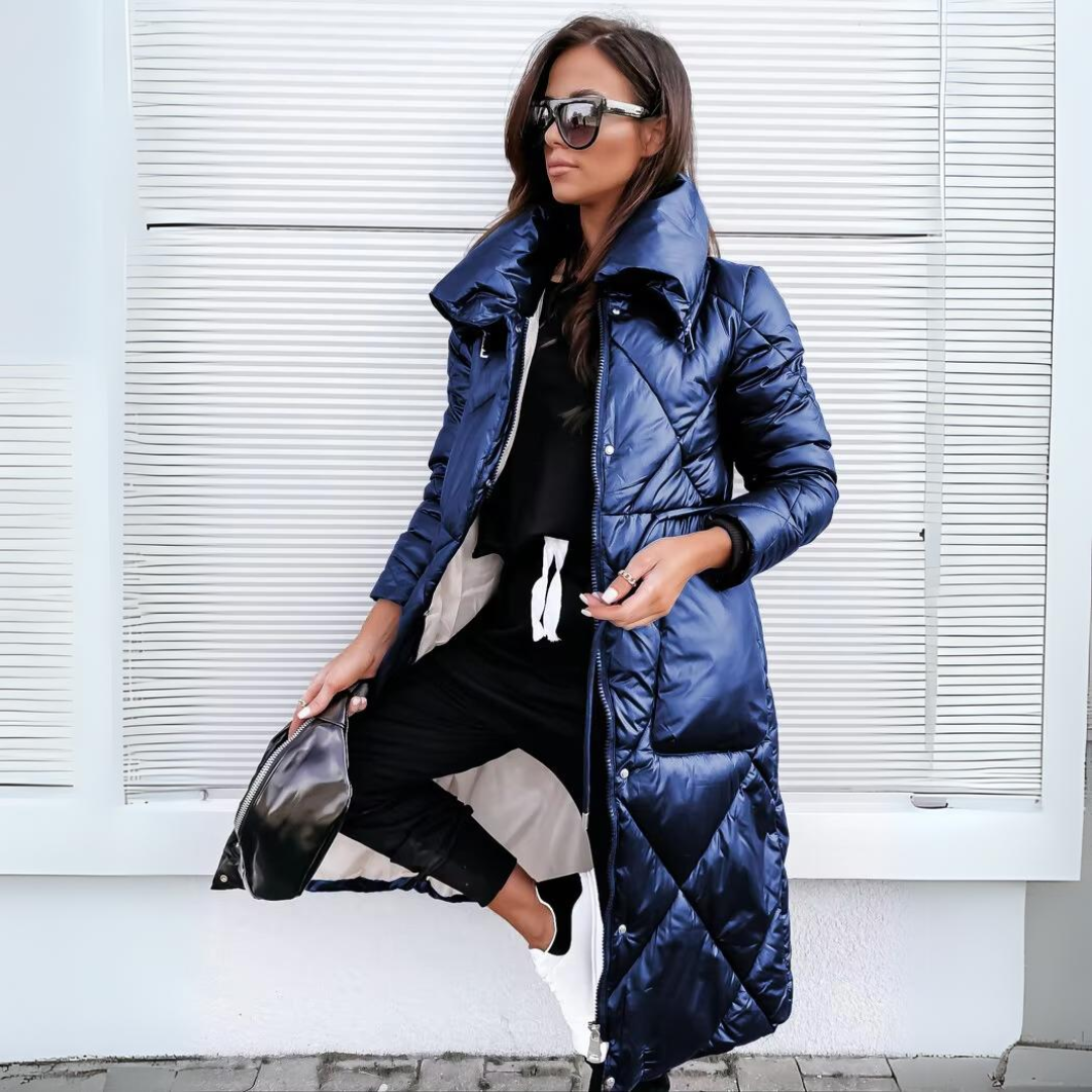 STELLA™ Modern Quilted Coat — Sleek, Cozy Outerwear for Everyday Style