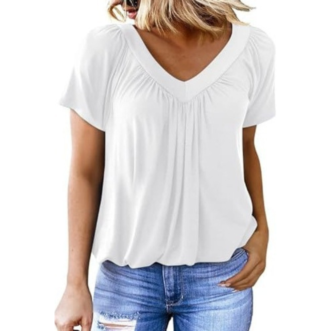 KATHLEEN™ Casual V-Neck Top — Effortless Everyday Style