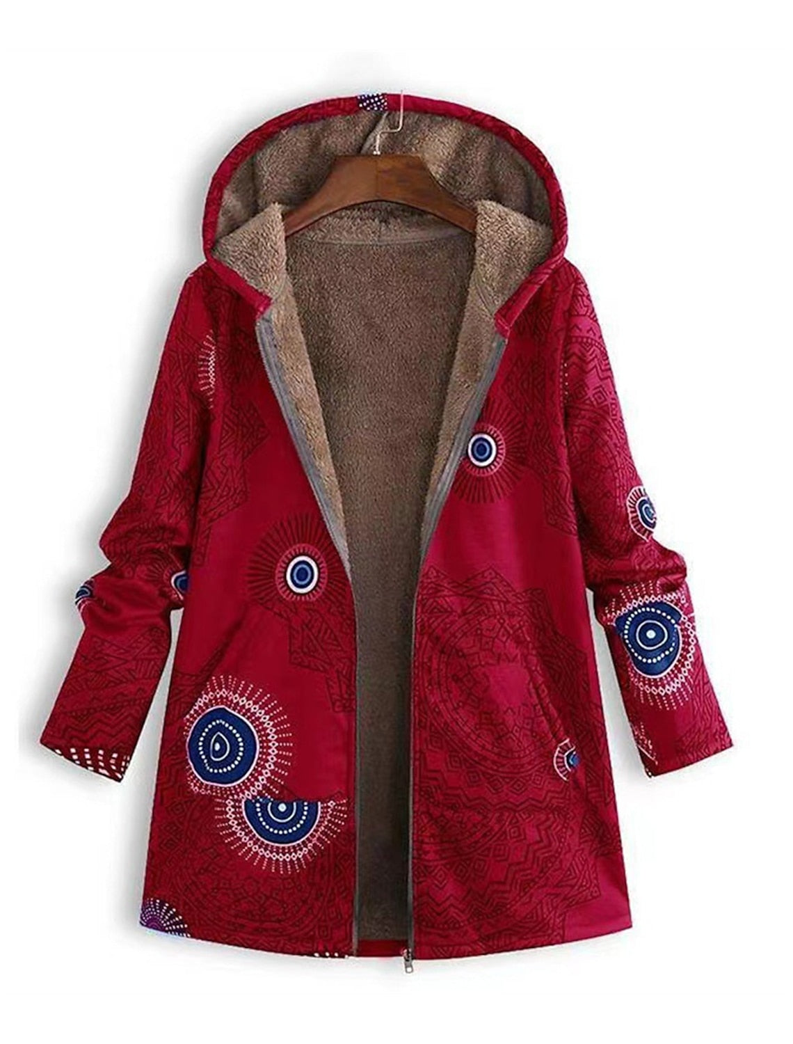 ZAHARA™ Artistic Fleece-Lined Jacket – Creative Style with Plush Warmth