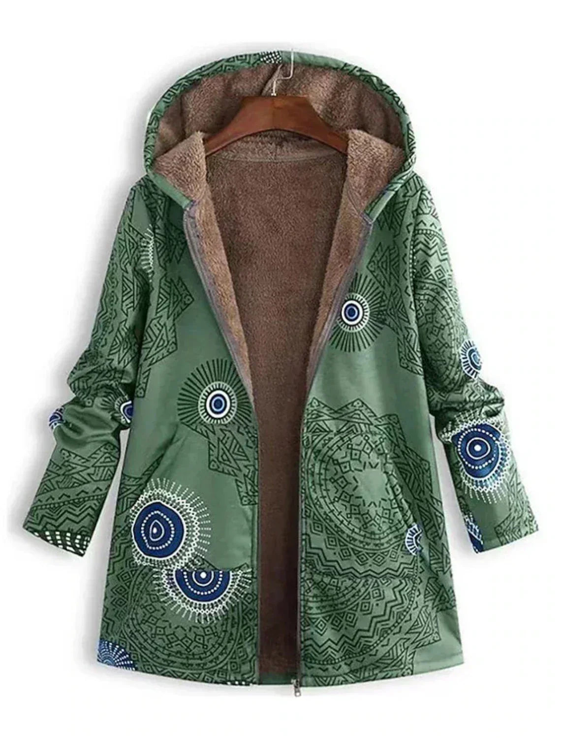ZAHARA™ Artistic Fleece-Lined Jacket – Creative Style with Plush Warmth