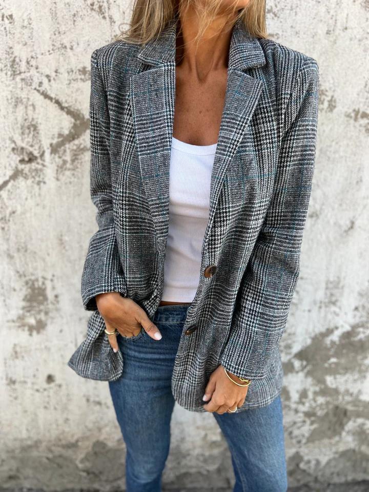 LUCINDA™ Classic Plaid Blazer - Timeless, Tailored Style