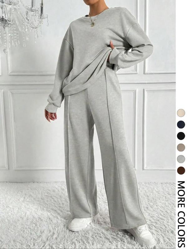 BETH™ Solid-Color Sweatshirt & Pants Set — Casual Comfort for Outdoor Adventures