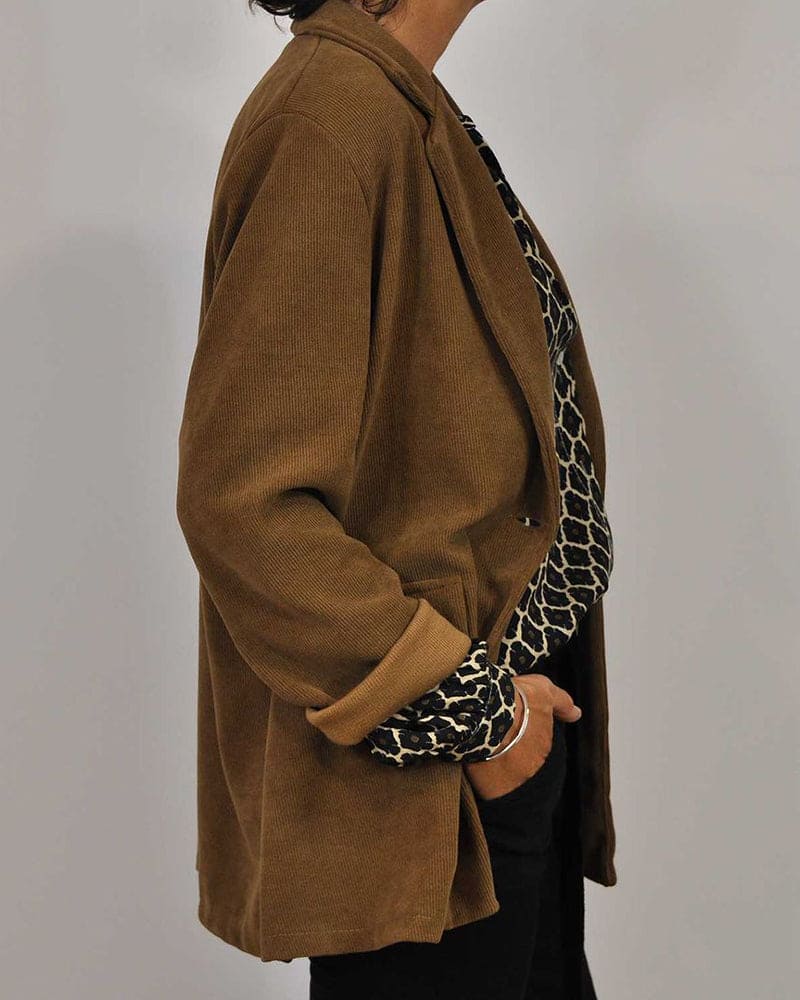 ELVIRA™ Geometric V-Neck Blouse – Sleek, Modern Statement Piece