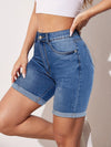 RAPHAELLE™ Stretch-Fit Bermuda Denim Shorts