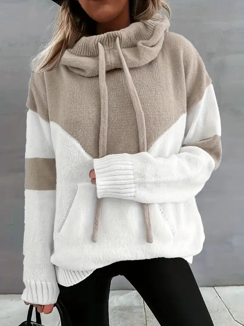 RÍONA™ Dual-Tone Cosy Hoodie – Ultra-Soft Comfort for Everyday Warmth