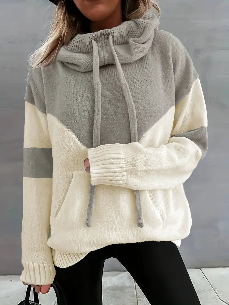 RÍONA™ Dual-Tone Cosy Hoodie – Ultra-Soft Comfort for Everyday Warmth