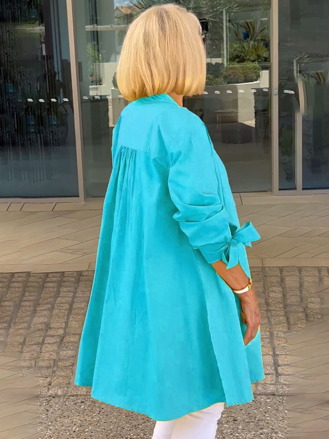 CÉLINA™ Elegant Long Shirt Jacket