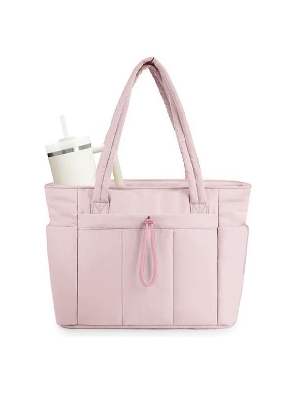 VEJA™ Women's Insulated Puffer Tote Bag with Laptop Sleeve and Cup Holder - Casual Work Bag