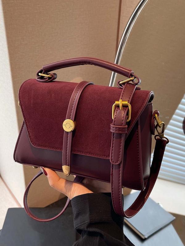 AVANLIE™ Trendy Contrast-Stitch Mini Square Shoulder Bag