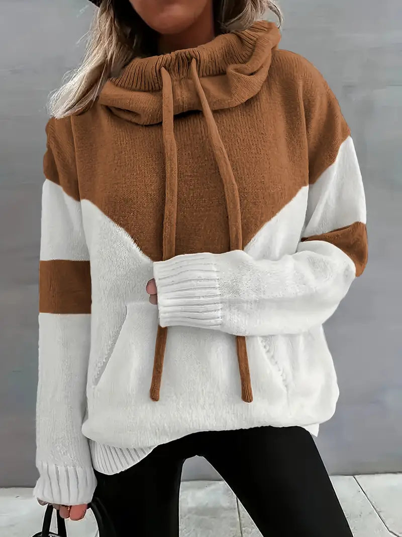 RÍONA™ Dual-Tone Cosy Hoodie – Ultra-Soft Comfort for Everyday Warmth